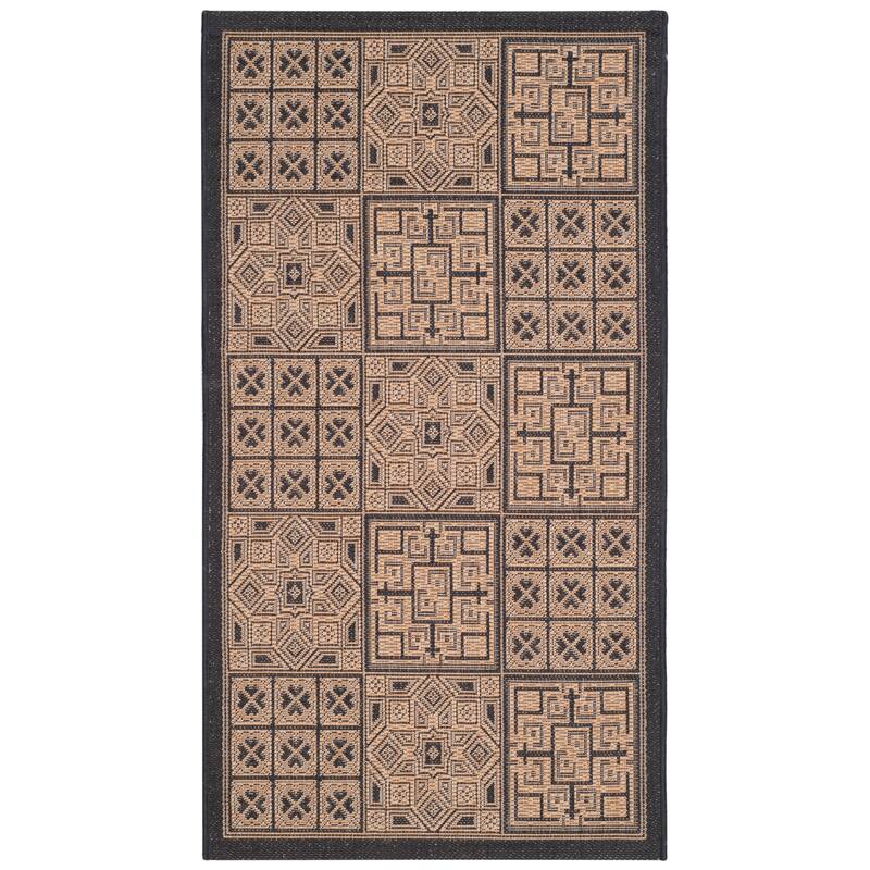 SAFAVIEH Courtyard Jacklyn Geometric Block Indoor/ Outdoor Area Rug