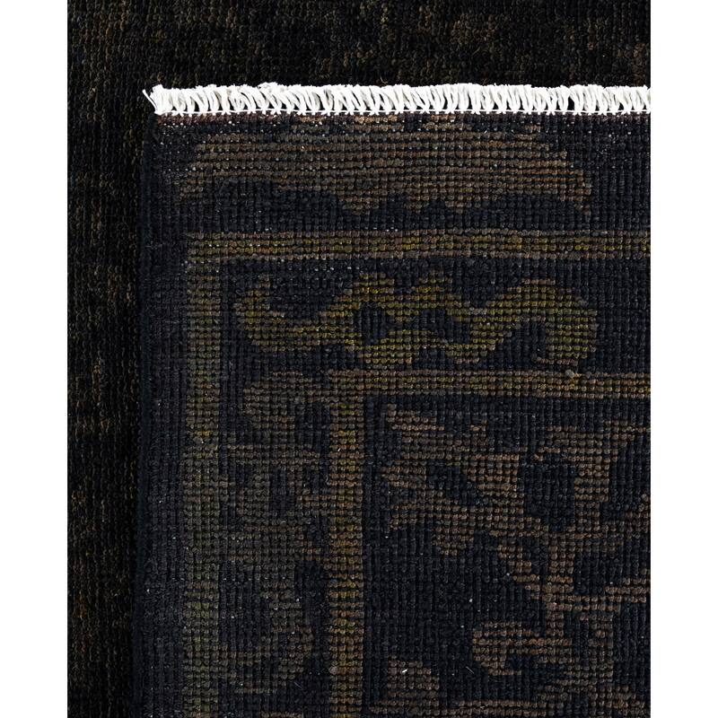 Overdyed One-of-a-Kind Hand-Knotted Area Rug - Black - 8' 7" x 10' 1"