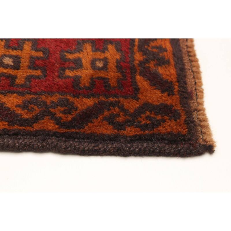 ECARPETGALLERY Hand-knotted Baluch Red Wool Rug - 3'7 x 6'4