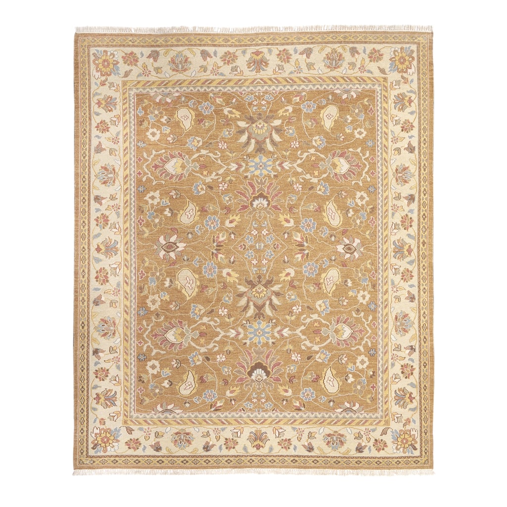 Gold/Beige Soumak Flatweave Area Rug
