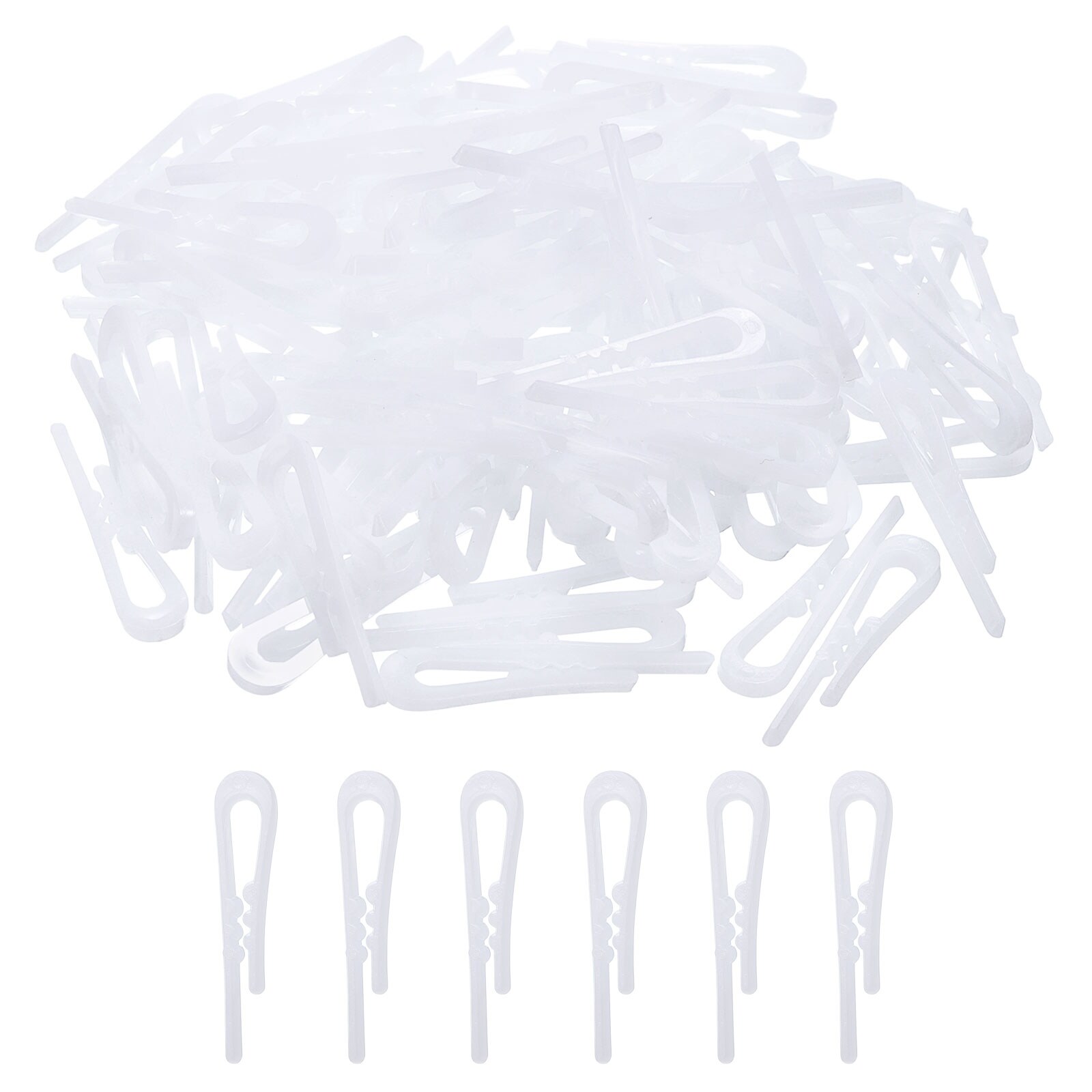 2inch/50mm 160Pcs Transparent Plastic U Shape Alligator Clips