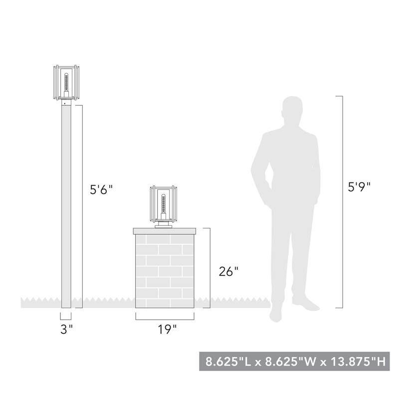 Tribeca 1 Light Outdoor Post Light