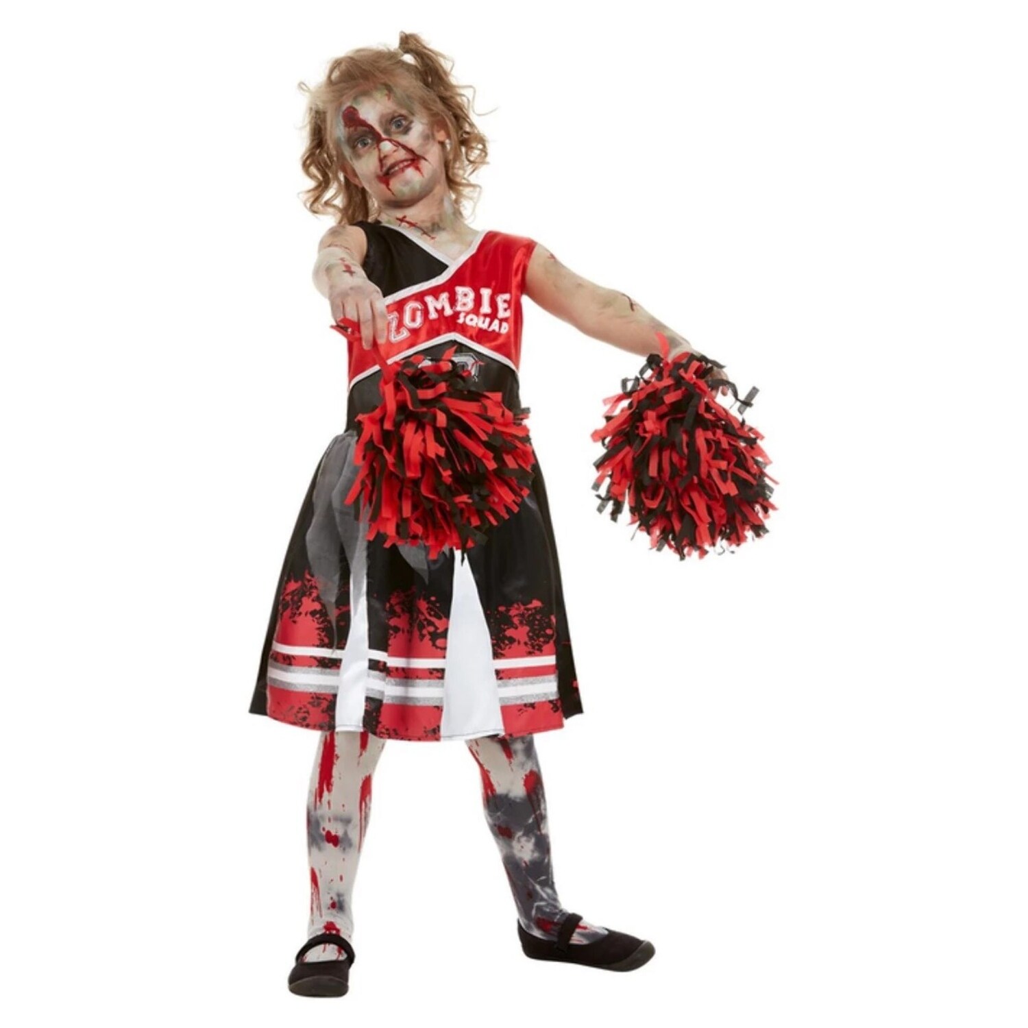 Shop 40 Red And Black Zombie Cheerleader Girl Child Halloween Costume Large On Sale Overstock 29186605