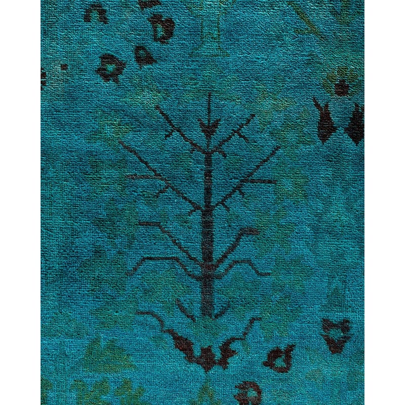 Contemporary Overdyed Wool Hand Knotted Area Rug - 9' 0" x 12' 0"