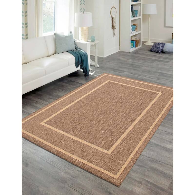 ECARPETGALLERY Machine Woven Jute Natura Polypropylene Rug
