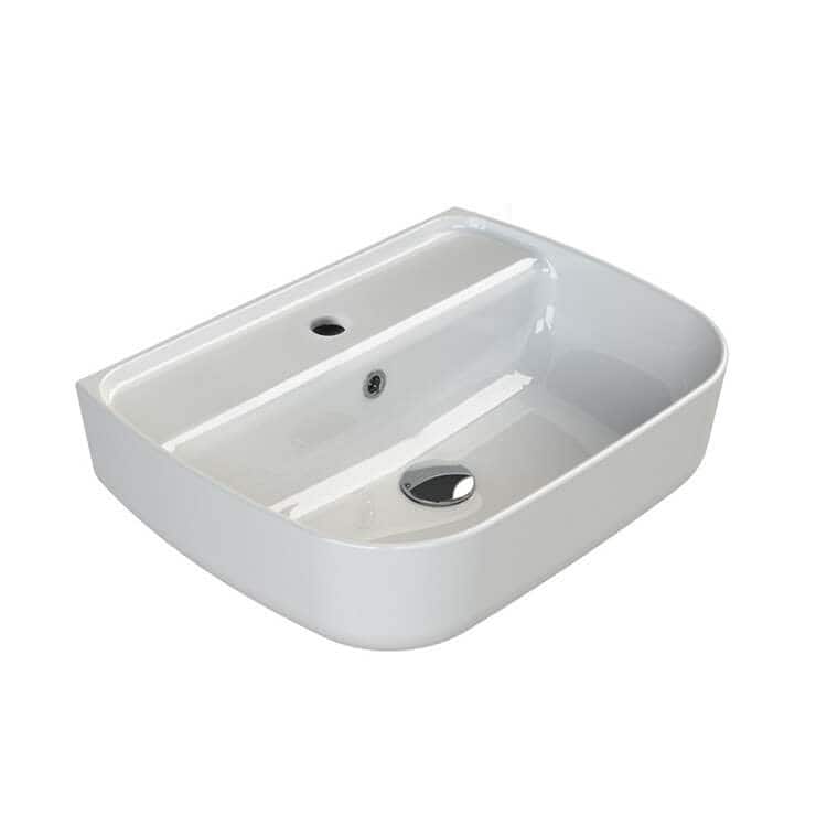 Nameeks CeraStyle 078500-U-One Hole Aqua 21-11/16" Rectangular Ceramic