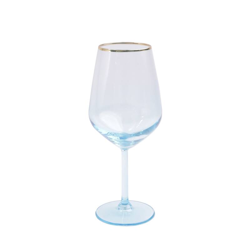 viva by VIETRI Rainbow Turquoise Wine Glass