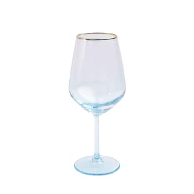 viva by VIETRI Rainbow Turquoise Wine Glass