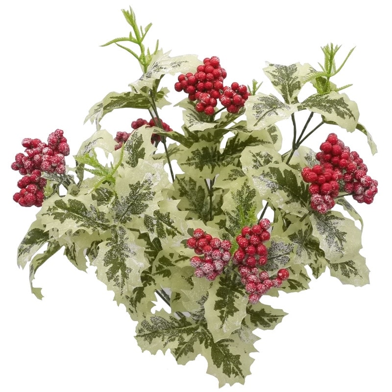 Artificial Mixed Bush Winter Seasonal Floral Arrangement,