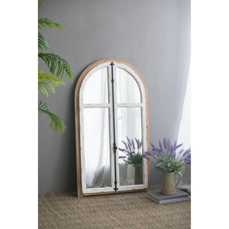 Arch Wood Wall Mirror