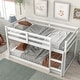 preview thumbnail 3 of 4, White Twin Wood Loft Bed with Ladder & Fence