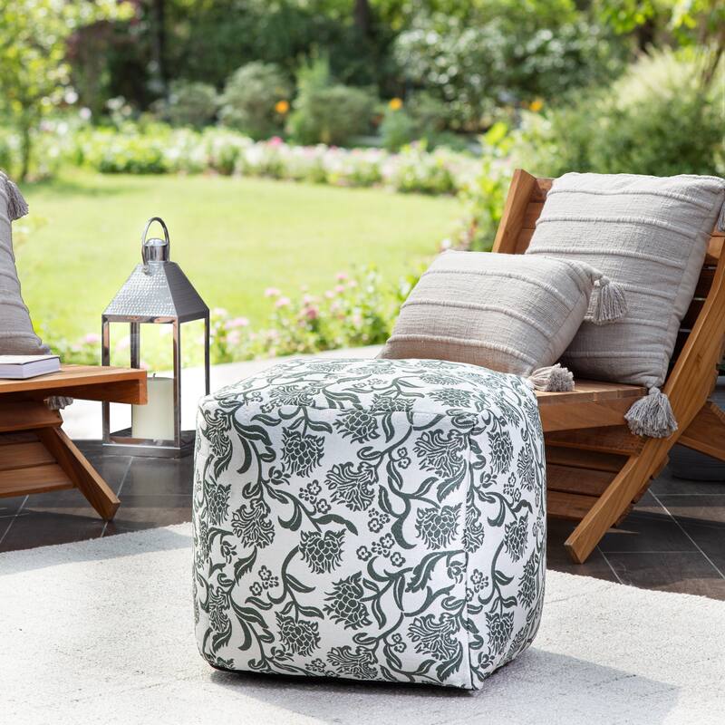 Jani Chamonix Indoor/Outdoor 18" x 18" Square Pouf Ottoman