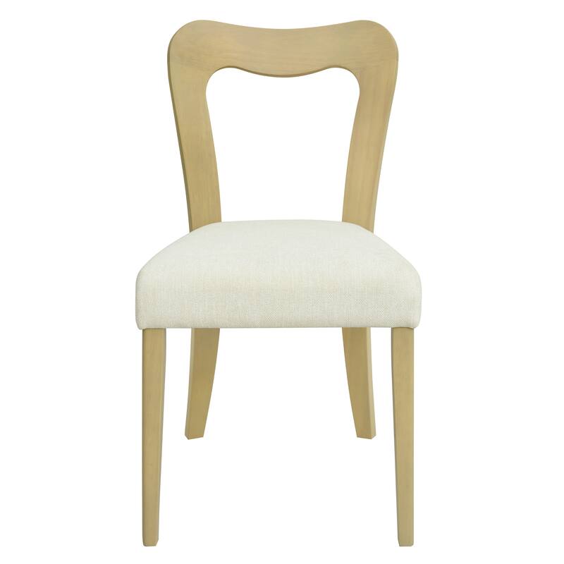 Roomfitters Upholstered Wooden Dining Chair Without Arm, Modern Accent Kitchen Chair Set of 2