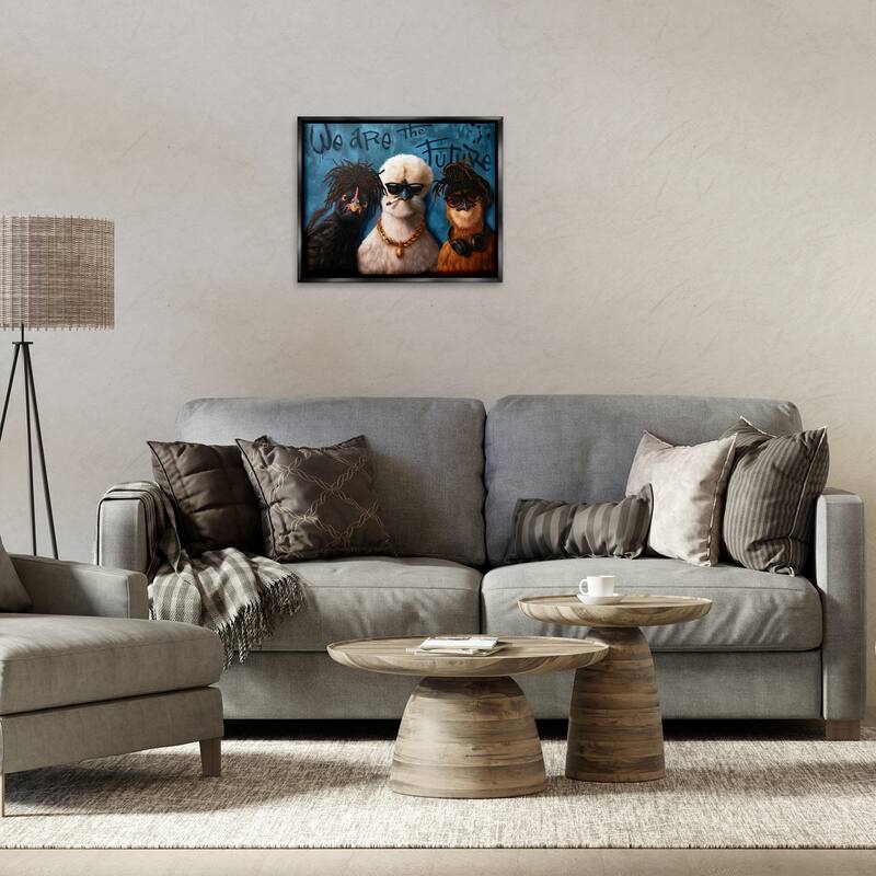Stupell We Are The Future Birds Framed Floater Canvas Wall Art Design By Lucia Heffernan