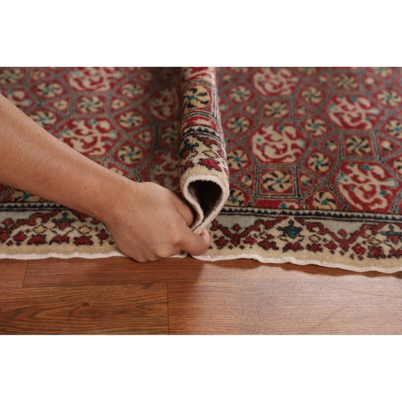 Red Anatolian Turkish Vintage Runner Rug Handmade Wool Carpet - 3'2" X 9'5"