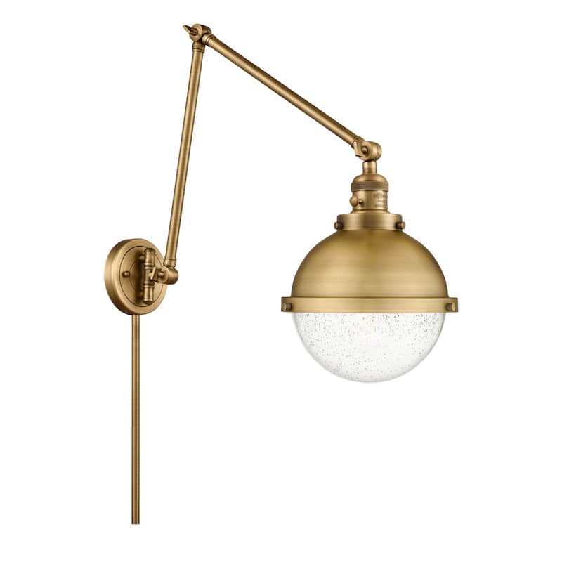 Innovations Lighting 238-13-9 Hampden Sconce Hampden 13" Tall - Brushed Brass / Seedy