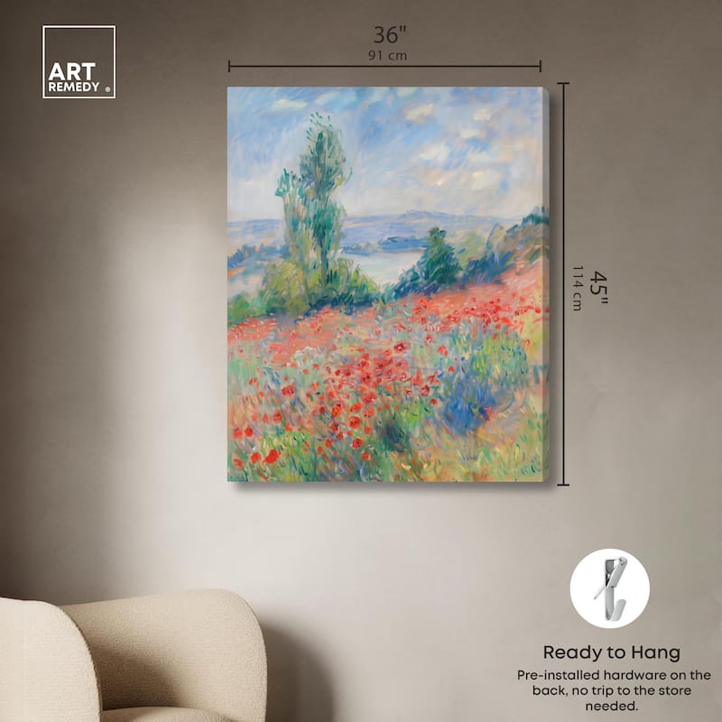 Blanket of Poppies I Canvas by Art Remedy, Gallery Wrapped