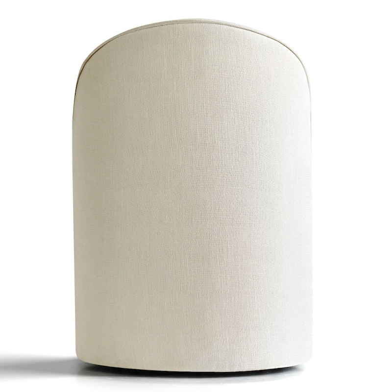 Linen Upholstered Dining Chair with Castors (Set of 2)