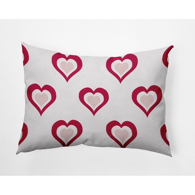 Burnin' Love Valentines Day Decorative Throw Pillow - 14" x 20" - Bold Pink