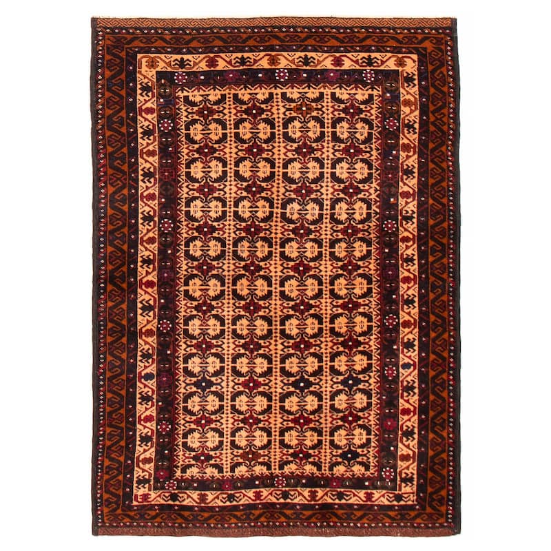 Teimani Beige Rug 4'4" x 6'3" - 4'4 x 6'3 - Beige - 4'4 x 6'3