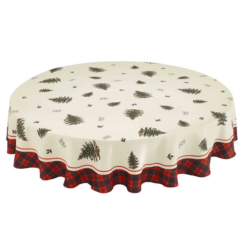Spode� Christmas Tree Tartan 70" Round Tablecloth
