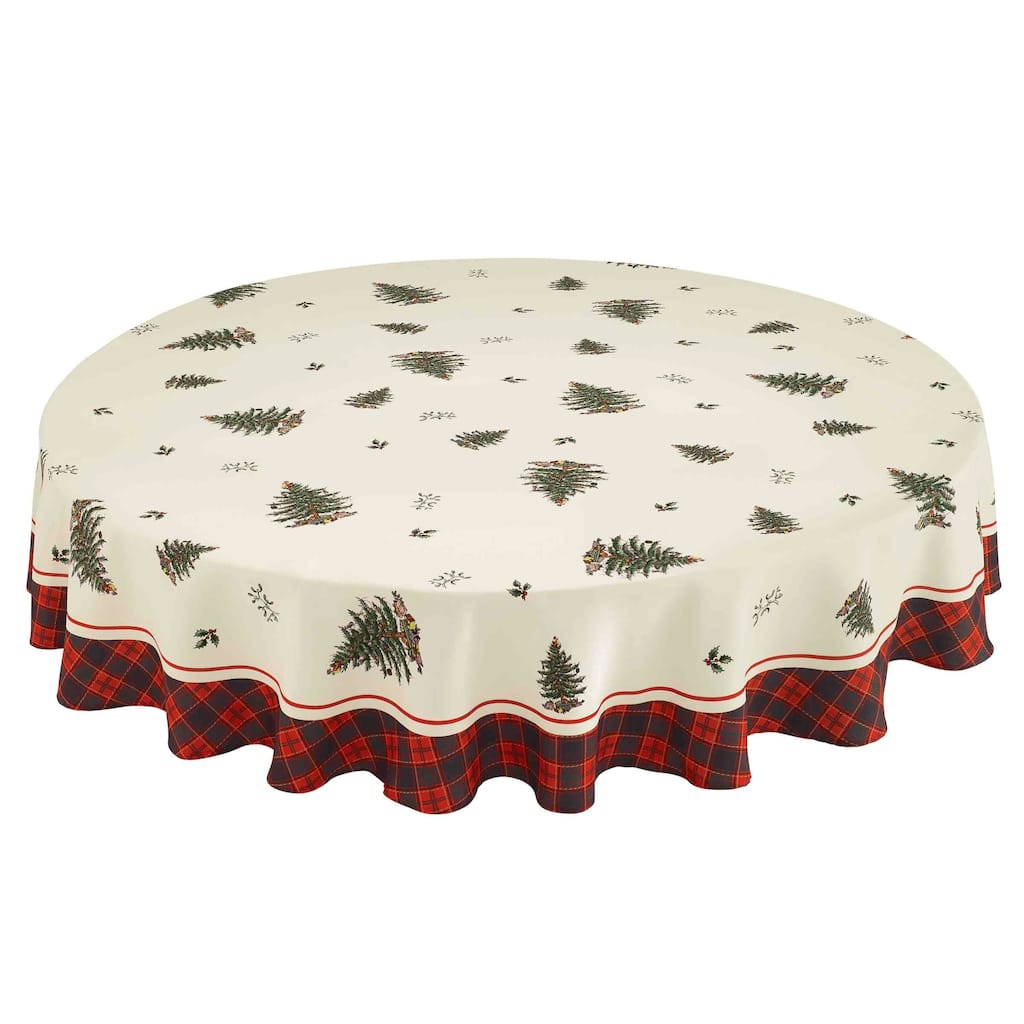 Spode� Christmas Tree Tartan 70" Round Tablecloth