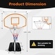 preview thumbnail 20 of 18, 3.1-4.7ft Outdoor Portable Poolside Swimming Pool Basketball Hoop System