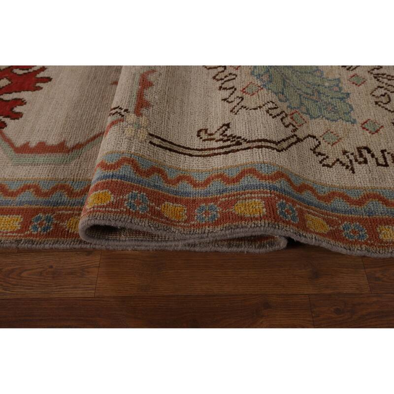 Oushak Turkish Large Area Rug Vegetable Dye Handmade Wool Carpet - 10'0"x 14'3"