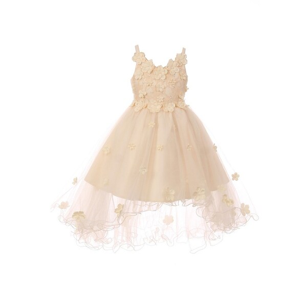 satin and tulle flower girl dress