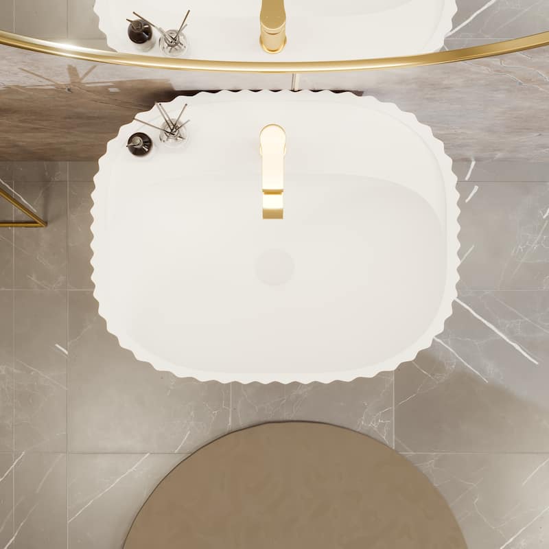 Eviva Haven 20" W x 16" D Solid Surface Pedestal Sink Base