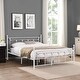 Queen Size Modern Easy Assembly Metal Bed Frame with Headboard and ...