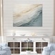 preview thumbnail 1 of 5, Designart "Minimalism Beige And Grey Wave Horizon I" Coastal Minimalism Wall Art