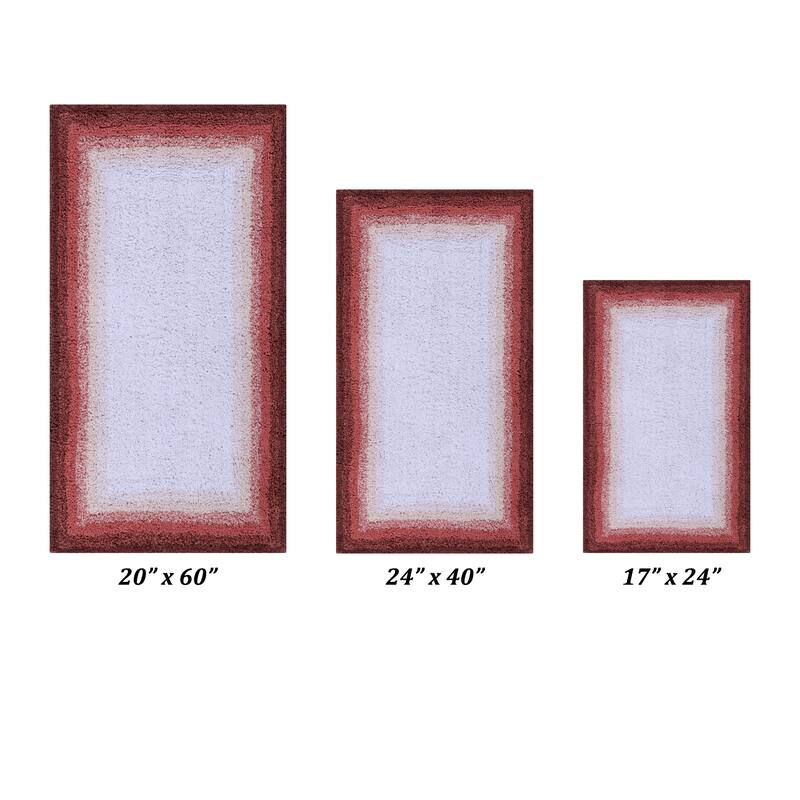 Better Trends 100% Cotton Super Soft & Highly Water Absorbent Bathroom Rugs-Torrent Collection Tufted Machine Washable Bath Mats - 3 Piece Set (17" x 24" | 24" x 40" | 20" x 60") - Rose