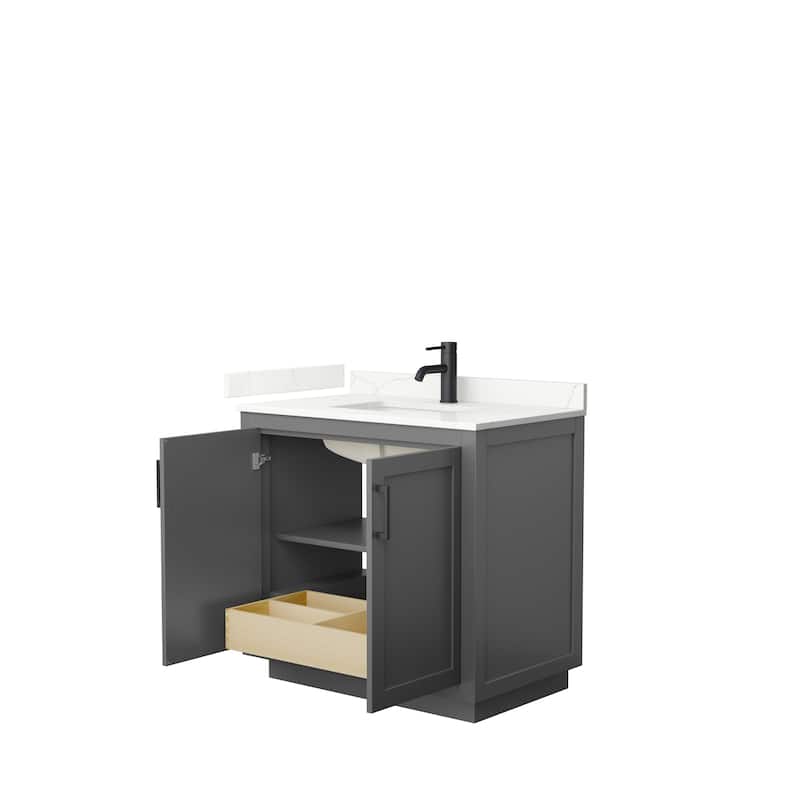 Miranda 36-inch Single Vanity, Quartz Top