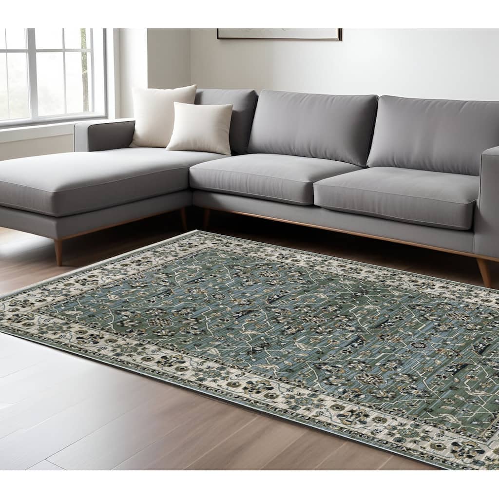 HomeRootsFloral Traditional Rectangle Area Rug