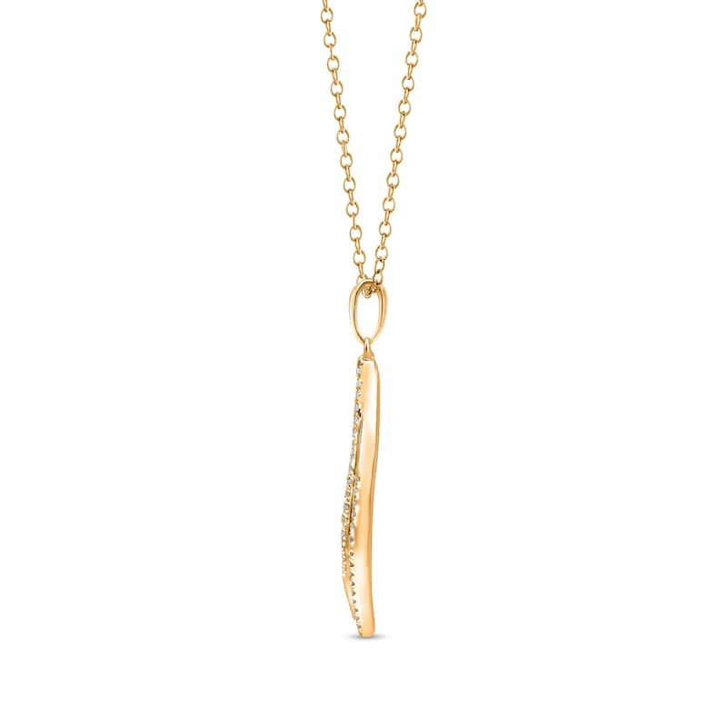 1/4 Cttw Natural Diamond 10KT Yellow Gold Pendant