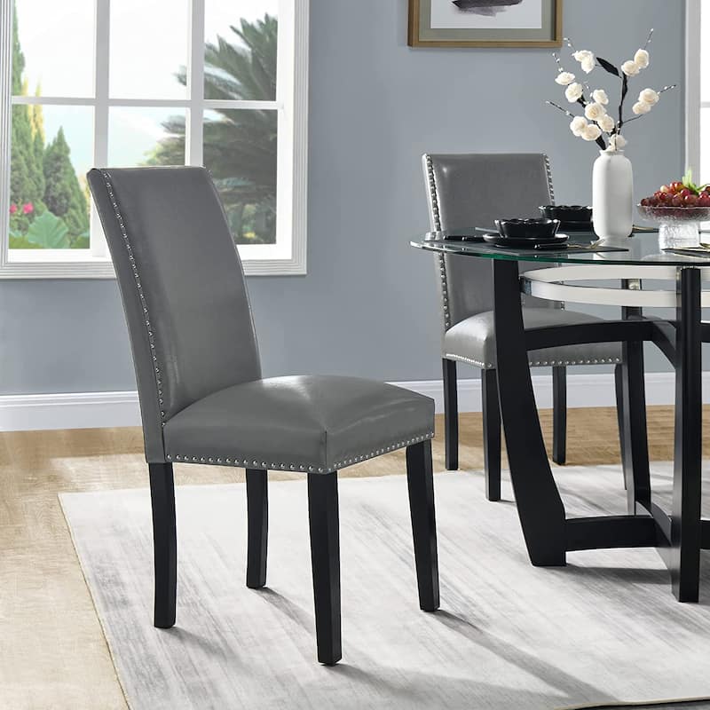 Faux Leather Kitchen Dining Accent Chairs Set of 2