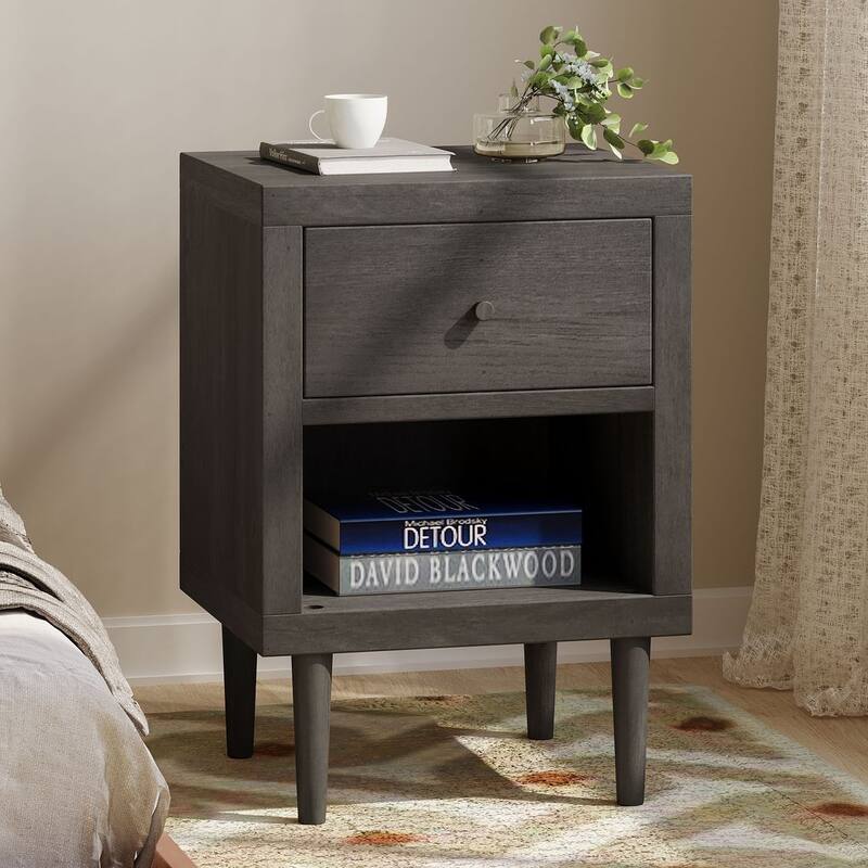 Modern 1-Drawer Nightstand by Christopher Knight Home
