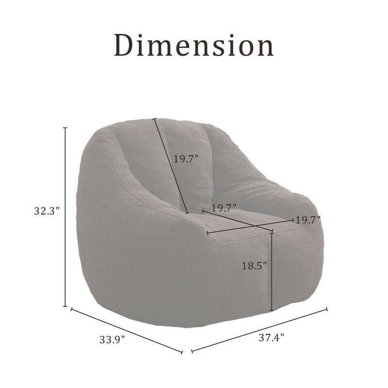 Upholstered Bean Bag Chair,Modern Lazy Floor Sofa Chair
