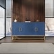 preview thumbnail 2 of 23, Sideboard Cabinet Credenza Console Storage Cabinet Dining Buffet Table w4 Doors & Adjustable Shelves for Living Room Entrance