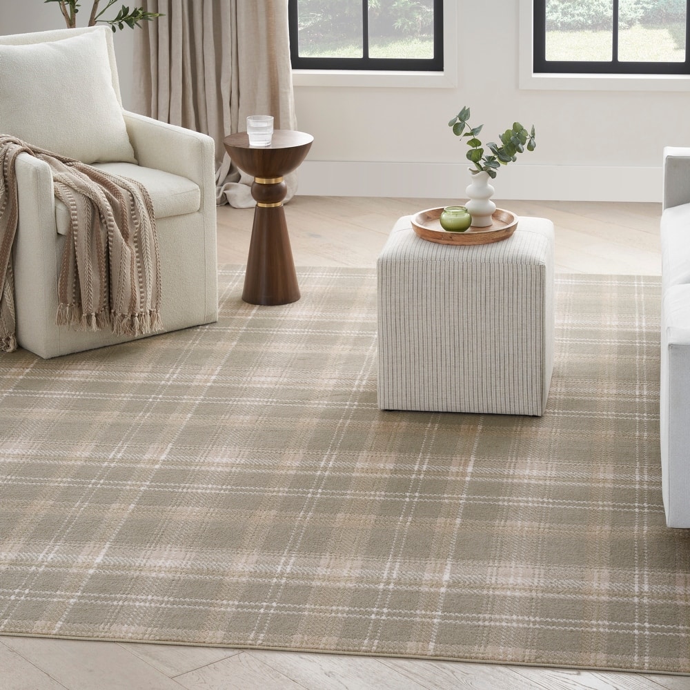 Nourison Grafix Plaid Farmhouse Area Rug