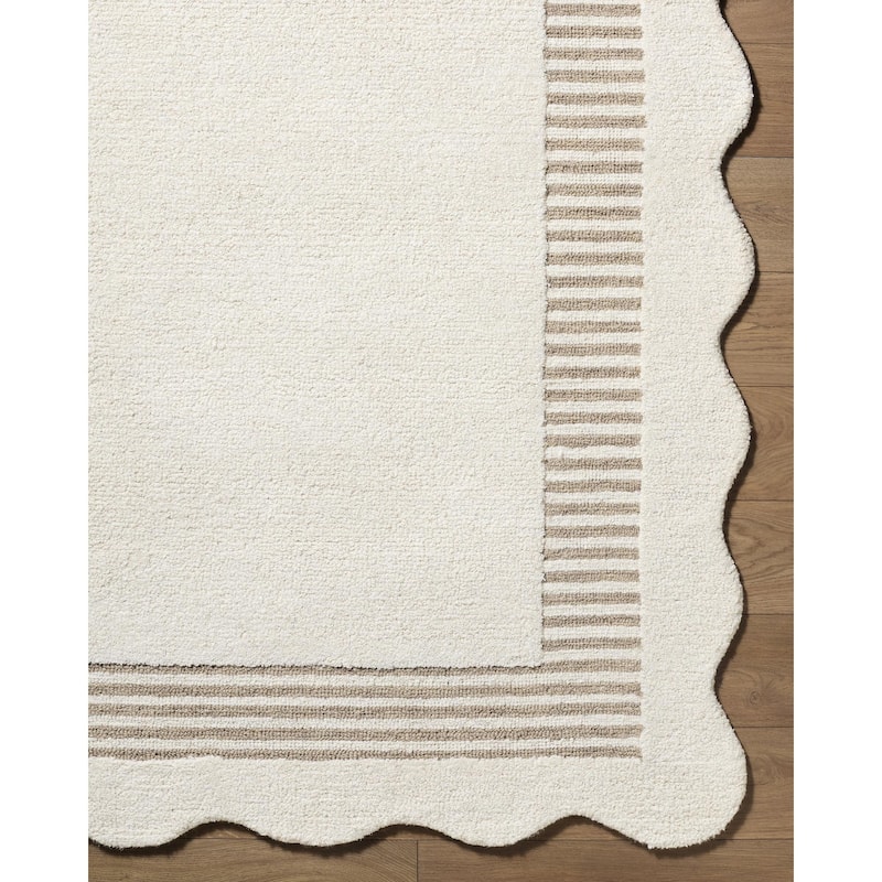 Livabliss Scalloped Modern & Contemporary Area Rug