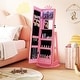 preview thumbnail 4 of 18, Gymax Swivel Kids Jewelry Cabinet w/ Lights Full-Length Mirror &
