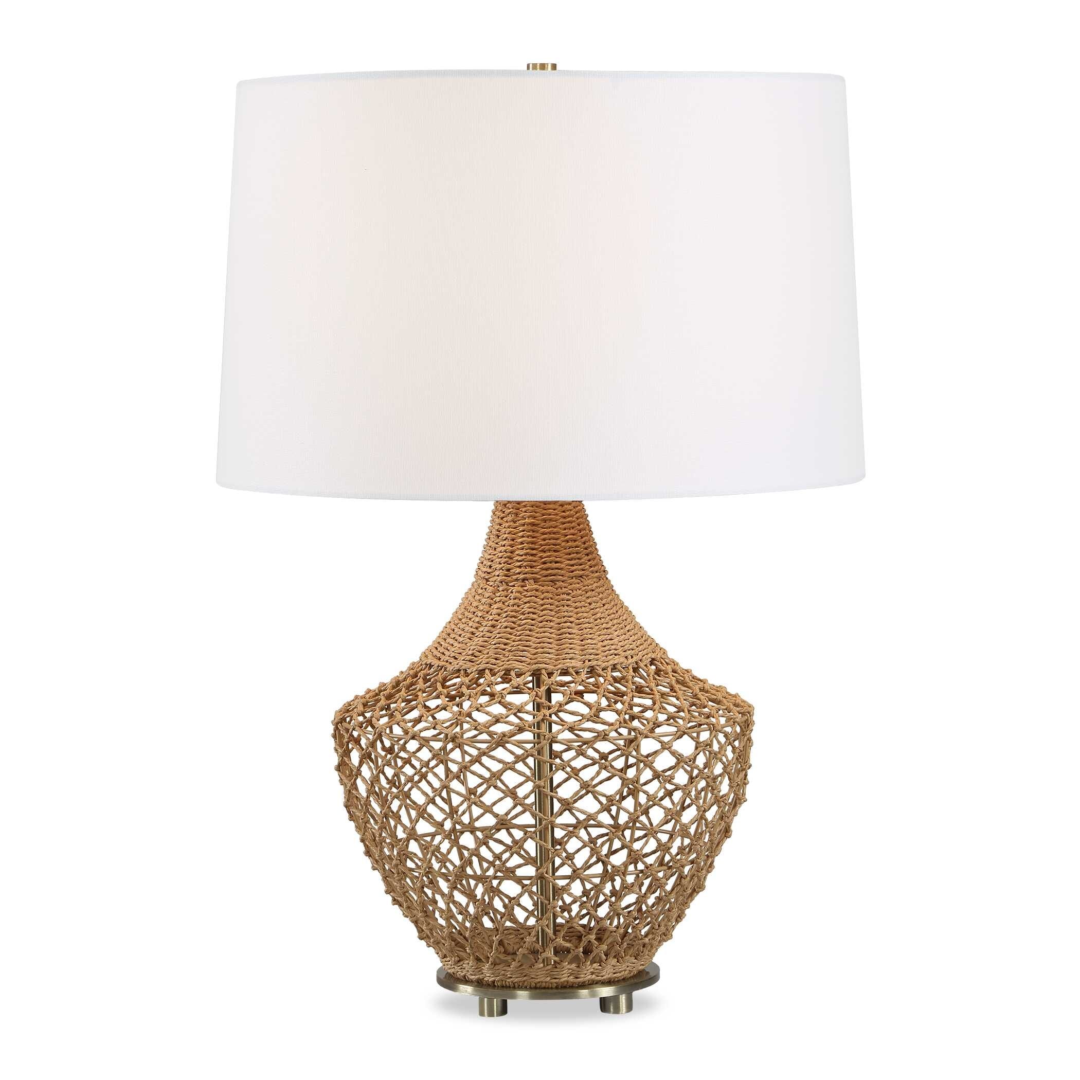 Uttermost Samori Rattan Table Lamp. - 17" D x 17" W x 24.5" H