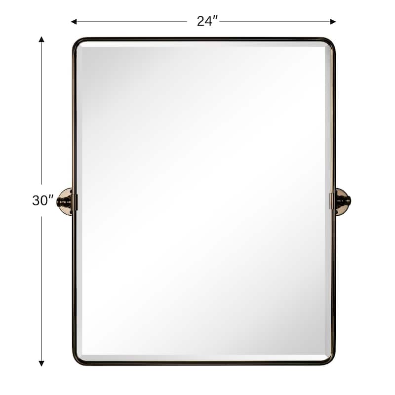 TEHOME Woodvale Rectangle Vertical Metal Wall Mirrors