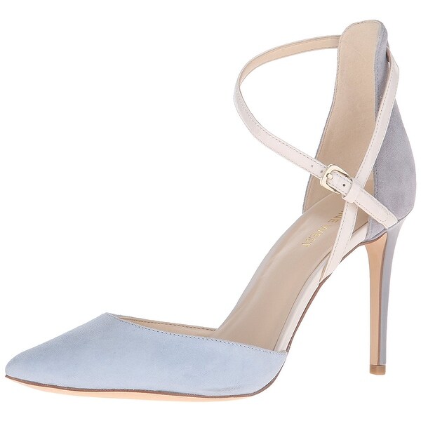 Nine West Womens Taragon Leather Pointed Toe Ankle Strap D-orsay Pumps