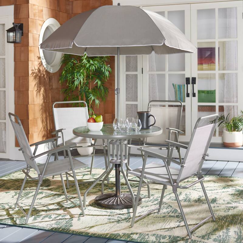 SAFAVIEH Outdoor Deepshikha Dining Set - 32Wx32Dx28H