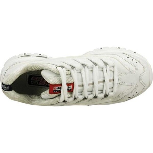 white leather skechers womens