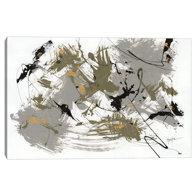 Black & Gold 1 by Dan Houston Canvas Art Print