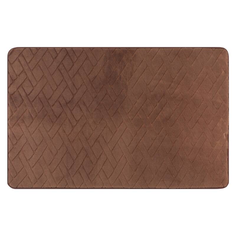 Geometric Pattern Bathroom Mat Soft Memory Foam Absorbent Non-Slip Bath Rugs